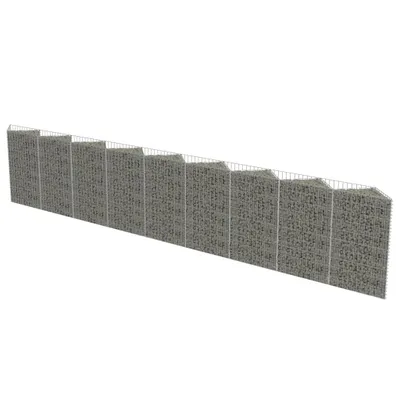 Produktbild von vidaXL Gabionenwand Verzinkter Stahl 630×30×100 cm