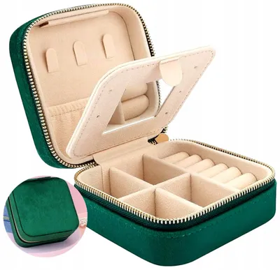 Obrázek produktu pro Organizér na šperky - Cestovní pouzdro - Bezpečnost a pořádek - Semiš - Kompaktní a elegantní