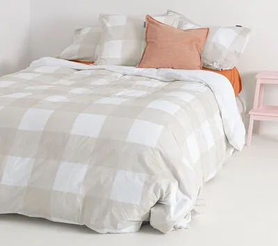 Image de Housse de couette HappyFriday Beige Matelas simple 155 x 220 cm