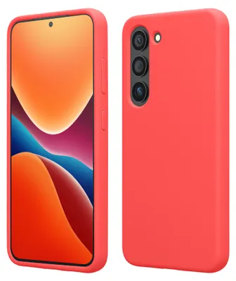 Produktbild von kwmobile Handyhülle für Samsung Galaxy S23 Plus Hülle - Case Silikon - Kabelloses Laden - Schutzhülle Cover in Neon Koralle
