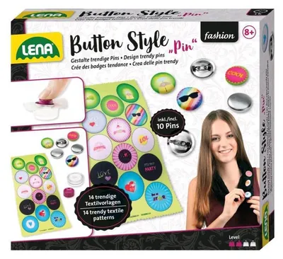Obrázok produktu pre Lena Button Style “Pin”, Detská súprava na módny dizajn, 8 rok / roky, Viacfarebný, 12 kusov