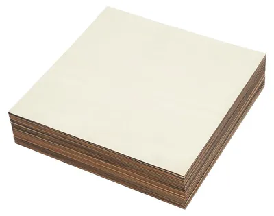 Immagine prodotto di 30 pannelli di legno di tiglio - Kit fai-da-te in legno - Formato quadrato 40x40x0,27 cm - Levigati con bordi lisci - Adatti per il taglio laser e il bricolage - Colore naturale