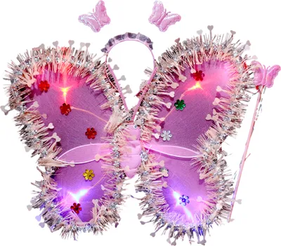 Produktbild von Schmetterling Flügel leuchtende lebendige Farben feine Arbeitskunst Kinder Dress-up Butterfly Wings Festivals Partys Geburtstage-Rosa