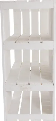Produktbild von 1x Weißes Holzregal mit Abflageflächen als Regal im Kinderzimmer, viel Stauraum für Spielzeug / Schulsachen, neu, 74x65x35cm