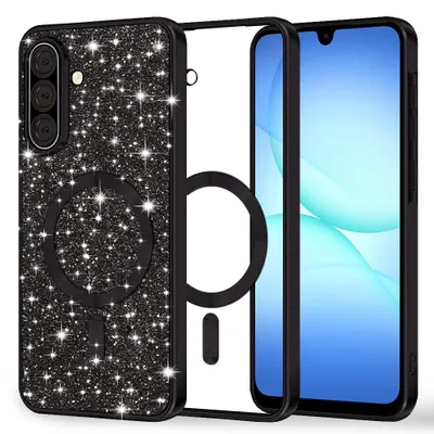 Obrázok produktu pre Techsuit - Luxury Glitter MagSafe puzdro pre Samsung Galaxy A17 5G / A17 4G – čierne