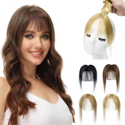 Produktbild von Clip In Pony Echtes Menschenhaar Strohblond 3D Abdeckung für dünner werdenden Pony