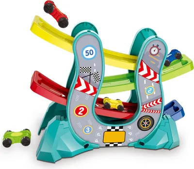 Produktbild von Rennauto-Rampe, Spielzeug, multifunktionale Lernstrecke für Kleinkinder, Zuhause, Grün