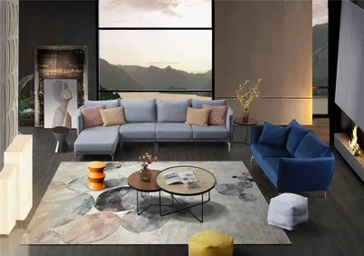 Zdjęcie produktu dla Designerska tapicerka Luksusowa sofa do siedzenia Sofa tekstylna 2-osobowa Nowa