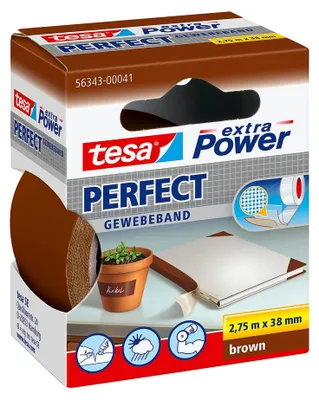 Produktbild von Tesa Power Perfect Gewebeband 2,75m x 38mm strapazierfähiges Klebeband Reparatur