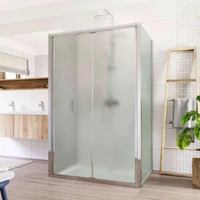 Immagine prodotto di Cabina doccia Mereo, Lima, rettangolare a U, 120x100x120 cm, cromo ALU, vetro Point - CK87232K