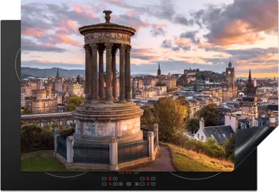 Produktbild von KitchenYeah© Herdabdeckplatte Denkmal in der Burg von Edinburgh in Schottland , 76x51cm, Küche Deko, Glaskeramikkochfeld Herdabdeckung, Abdeckplatte fùr Kochfeld