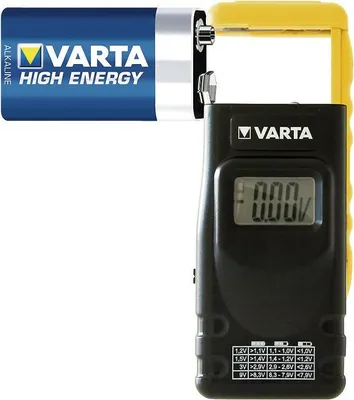 Image de Varta 891101401 testeur de piles et d'énergies Noir, Jaune