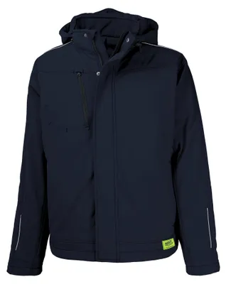 Productafbeelding van TMG KULT WORKER Heren softshell werkjas, winddicht met reflecterende biezen, maat L, marineblauw