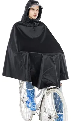 Immagine prodotto di Impermeabile per bicicletta - Mantello antipioggia multifunzionale - Materiale Oxford - Adatto a uomo e donna - Lunghezza 120 cm - Borsa di stoccaggio compatta - Giacca antipioggia