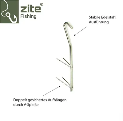 Produktbild von Zite Fishing V-Räucherhaken Set 12 Stück
