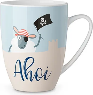 Produktbild von maritimer Becher, Tasse Meerfreunde mit Schaf für 250ml Geschenk für Dich