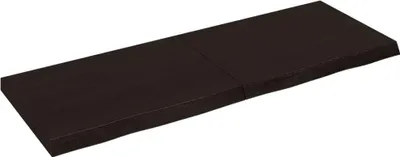 Produktbild von vidaXL Tischplatte Dunkelbraun 140x50x(2-6)cm Massivholz Eiche