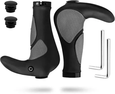 Produktbild von Famanu Ergonomische Fahrradgriffe - Antirutsch, Weich, 22 mm - Für Mountainbike und Rennrad