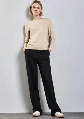 Produktbild von Street One Rundhalspullover 'Kuscheliger Pullover', A303042, sheer beige mel., Gr. 36