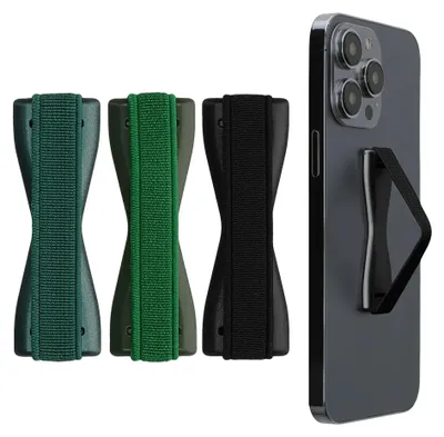 Produktbild von kwmobile Smartphone Fingerhalter 3 Set - Handy Halter Griff Halterung Einhandbedienung - 3x Handyhalter in Metallic Petrol Dunkelgrün Schwarz