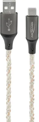 Produktbild von ANSMANN USB-A auf USB Typ-C Kabel mit LED-Beleuchtung, 100 cm