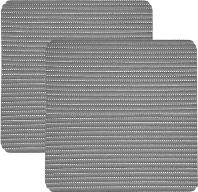 Produktbild von 2X ABTROPFMATTE 32x32cm rutschfest Antirutschmatte Gläsermatte Gläserabtropfmatte Trockenmatte Topfmatte Abtropfgestell Matte Geschirr 39 (Grau)
