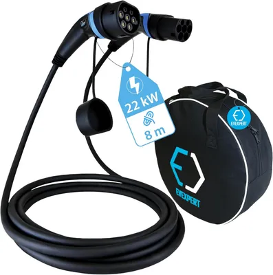 Obrázok produktu pre EV EXPERT nabíjací kábel TYP 2 | 32A | 3fázy | 22kW | 8 m