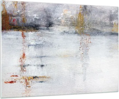 Produktbild von Bilder auf glas - Einteilig - Abstraktion weiß verschwommen - 100x70cm - Glasbilder - Wandbilder - Bilder - Wanddekoration aus Glas - Glas Bilder - Wandbild auf Glas - GAA100x70-4535