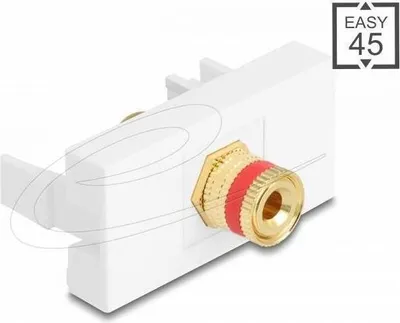 Obrázok produktu pre DELOCK Easy 45 Modul Polklemme zu Gewindebuchse rot / weiß