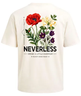 Produktbild von Herren T-Shirt - Wild Flowers - Oversized Relaxed Fit Printshirt Sommer Fashion Streetstyle Neverless®