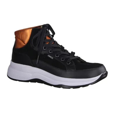 Produktbild von Finn Comfort Daytona Schnürer, Boots, Damen, Leder, Schwarz/Arancia Bequem - Marken Finn Comfort, Schwarz, leder (nappaseda/nubuk/diesel)