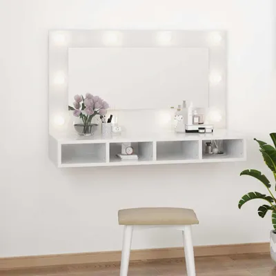 Obrázok produktu pre vidaXL Zrkadlová skrinka s LED vysokým leskom biela 90x31,5x62 cm