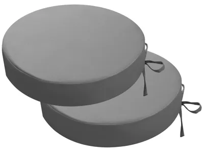 Immagine prodotto di Set di 2 cuscini per sedie da giardino rotonde - Impermeabili e resistenti ai colori, 40 x 40 cm