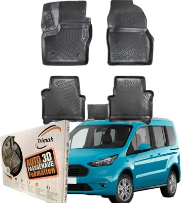 Produktbild von Trimak Autofußmatten kompatibel mit FORD Transit Connect 2.Gen. (2013-2021) Auto Allwetter Gummimatten