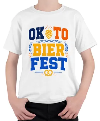 Produktbild von OKTO BIER FEST Bayern Party Saufen Lederhose Dirndl Kinder T-Shirt, Weiß, 128