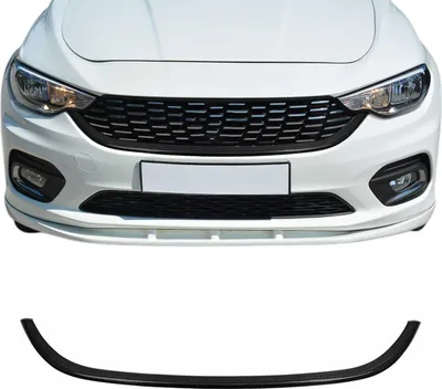 Produktbild von Kühlergrill Leisten Grillleisten für Fiat Tipo 2015-2025 Kohlefaser Schwarz 1tlg