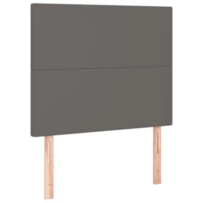 Image de vidaXL Têtes de lit 2 pcs. Gris 90x5x78/88 cm Similicuir