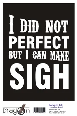 Produktbild von Aufkleber / Autoaufkleber - JDM / Die cut / Auto / OEM - I did not perfect but i can make sigh - 210x170mm rot - Heckscheibe / Heckscheibenaufkleber