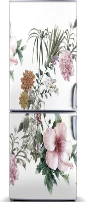 Produktbild von Tulup Kühlschrankdekoration - Magnetmatte - 60 cm x 180 cm - Magnet auf dem Kühlschrank - Tropische Blumen