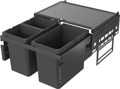 Produktbild von VS ENVI Space Abfalltrennsystem KB 600 mm 2 x 10/1x 22 Liter Lava