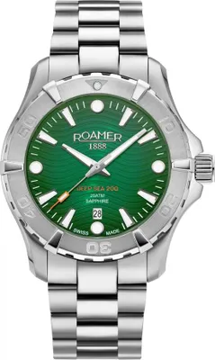 Obrázek produktu pro Pánské hodinky ROAMER 860833 41 75 71, zelené sportovní hodinky pro potápění
