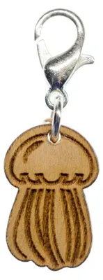 Produktbild von Qualle Charm Miniblings Zipper Pull Anhänger Tier Holz Meerestier Ozean Meer