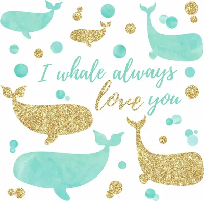 Image de Wallstickers I Whale t'aime toujours.