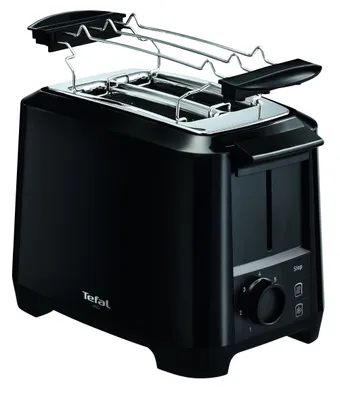 Produktbild von TEFAL Toaster 2Schlitz 800W 7St. Auft.Aufw.Brötchenaufsatz sw TT 1408