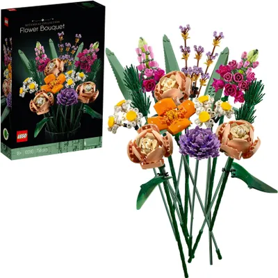 Produktbild von LEGO Icons Blumenstrauß, Künstliche Blumen, Set für Erwachsene, Home Deko, Geschenk-Idee für Frauen, Männer, Sie & Ihn, Ehefrau oder Ehemann, Wohnaccessoires, Botanische Sammlung 10280