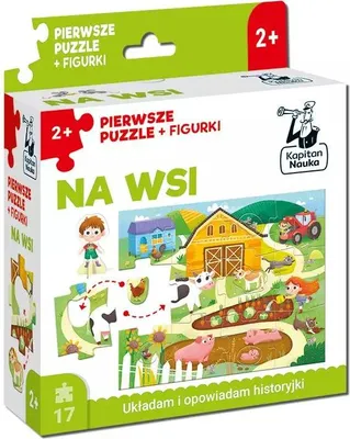 Obrázek produktu pro Kapitan Nauka Puzzle Na wsi + figurki Pierwsze puzzle