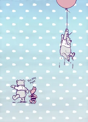 Zdjęcie produktu dla Disney fototapeta Winnie the Pooh niebieskim - 612278 - 184 x 254 cm