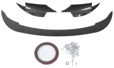 Immagine prodotto di Set paraurti anteriore, spoiler anteriore e diffusore, spoiler anteriore decorativo e leggero per BMW Serie 5 F10 M5 dal 2011 al 2017, stile fibra di carbonio