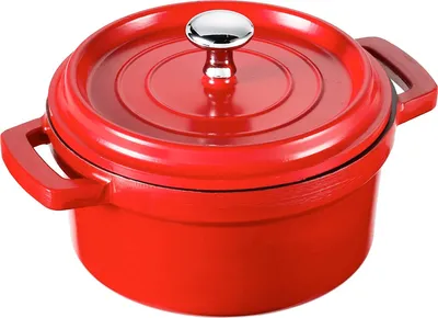 Immagine prodotto di LACOR 25909 Pentola rossa rotonda per arrosti in alluminio diametro 9,5 cm
