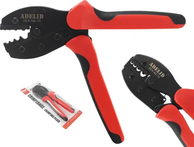 Produktbild von Crimpzange für unisolierte Kabelschuhe von 1,5 bis 10mm² Zange Quetschzange